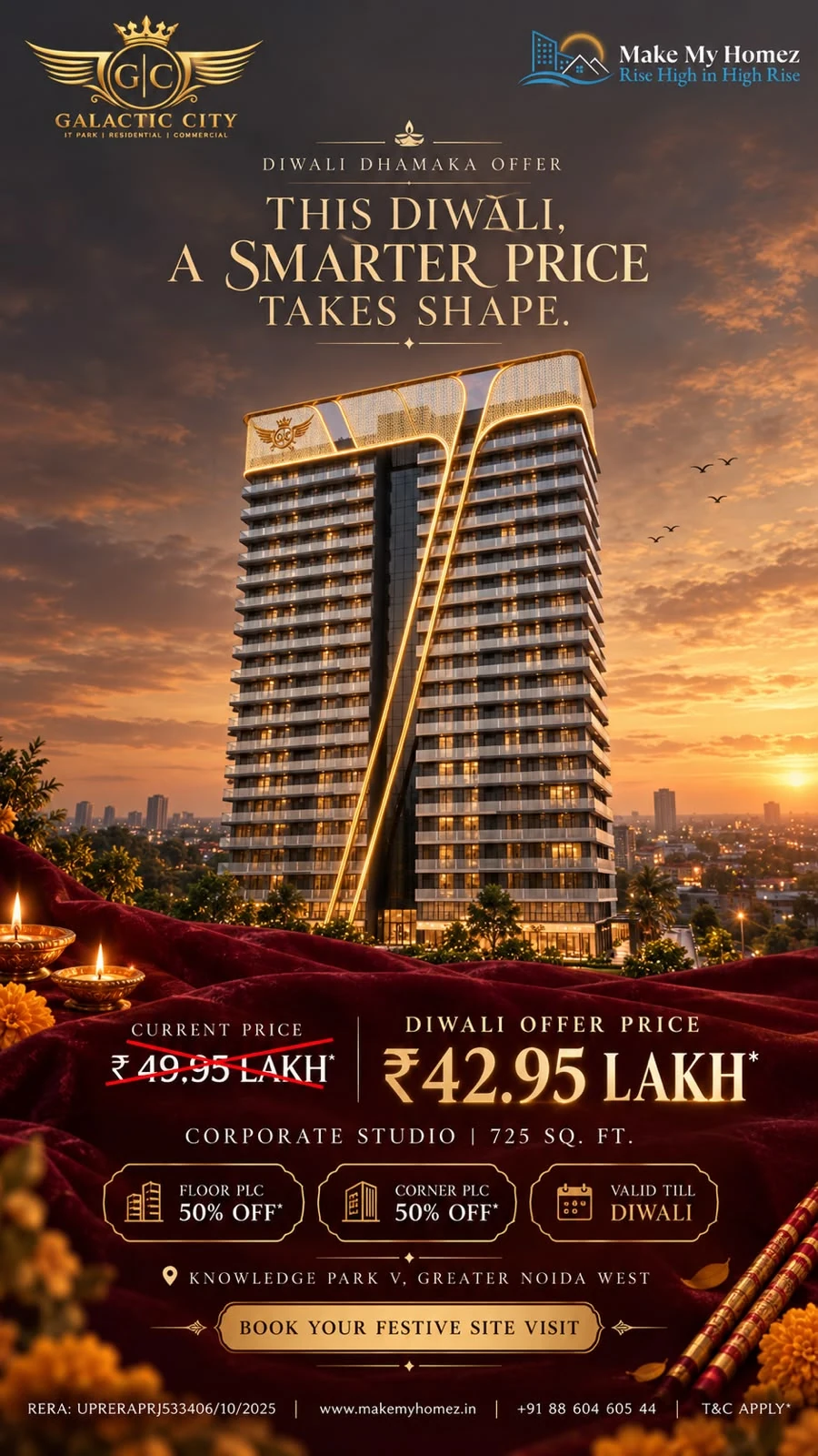 Galactic City corporate studio Diwali price offer artwork